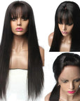 Fringe Pre Straight Lace Front Wig