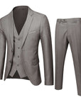 3 pieces pure color elegant suits+pants spring summer groomsmen male