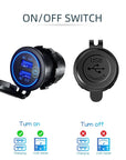 Quick Charge 3.0 Dual USB Car Charger -Waterproof 12V/24V Power Outlet