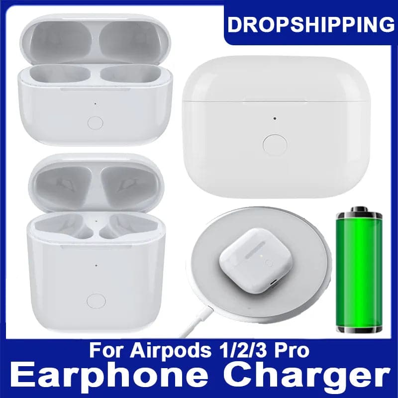 wireless headset charging compartment earphone charging