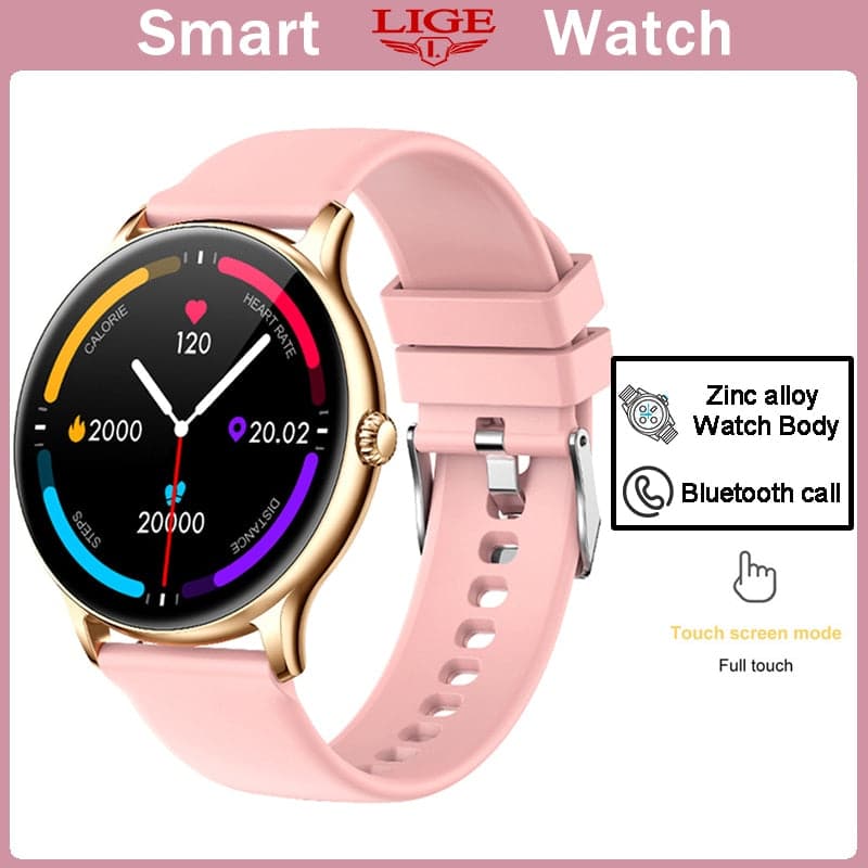 LIGE Ladies Smart Watch Bluetooth Call Watch Sport Fitness Heart 