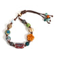 Handmade Ceramic Beaded Bracelet Adjustable Boho Woven Jewelry Vintage Ethnic Style Gift for Women Fashion Accessories S02-035 Meifu Market
