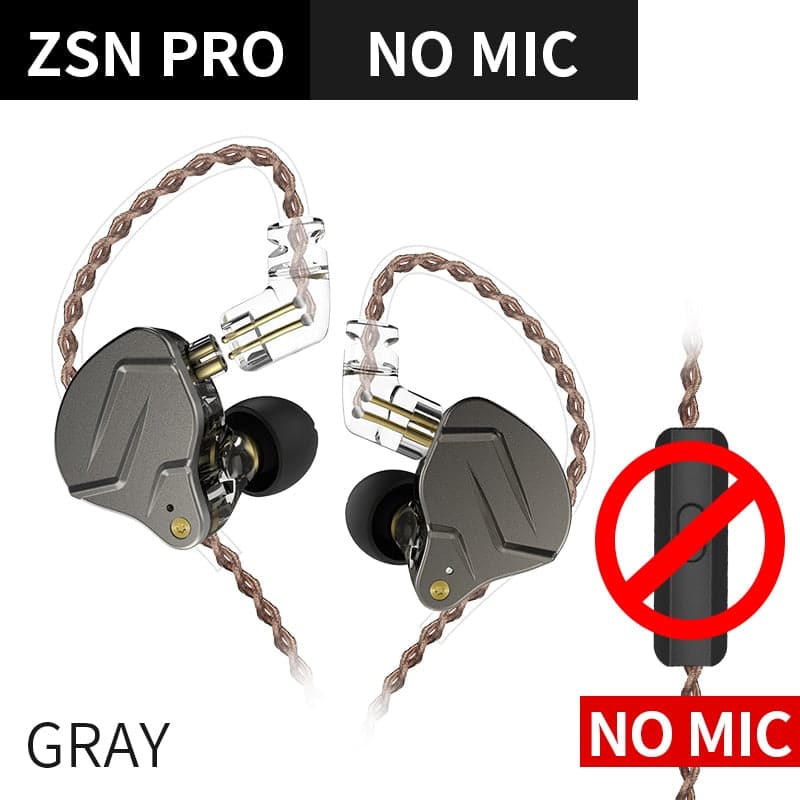 KZ ZSN Pro Metal Headset 1BA+1DD Hybrid Technology Wired Headphones