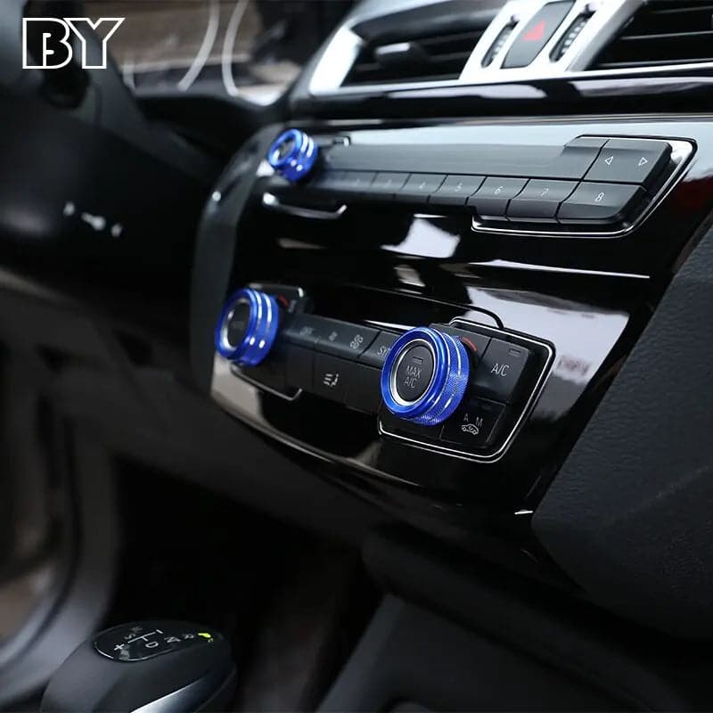 Volume Audio Air Conditioning Knob Decorative Ring Cover Trim For BMW 