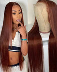 Reddish Brown Dark Lace Front Human Hair Human wig    