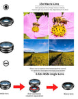 iPhone Samsung 10in1 Set Phone Camera Lens Wide Macro Filter Lens