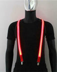 LED Men's Led Glow Suspenders Bow Tie DIY Music Decorations