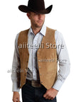 vest suede leather suit chalecos steampunk style waistcoat 