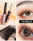 Black Brown Waterproof Mascara  Long-Lasting Curling Eyelashes