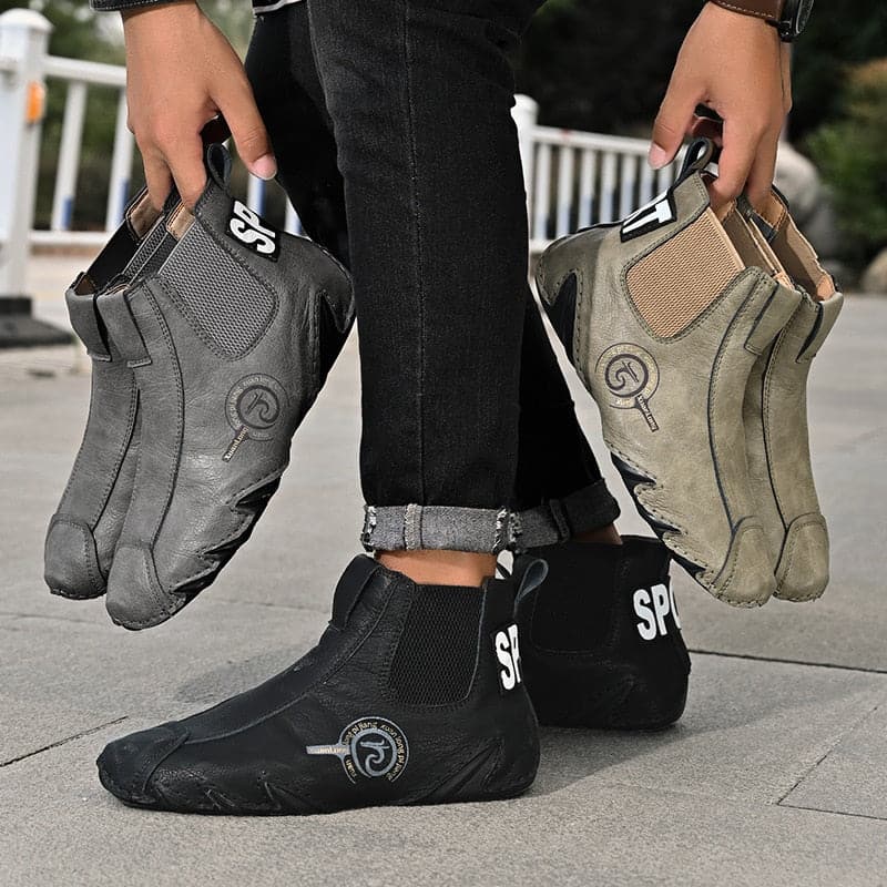Men Boots 2023 Warm Cotton Shoes Handmade Outdoor Sneakers 