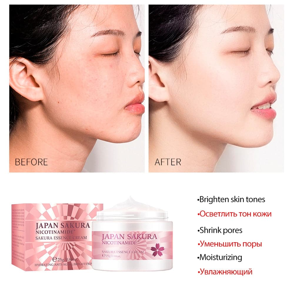 Skincare Product Sakura Set Whitening Cream 24k Serum Skin Care Kit Face Mask Facial Products Kit Face Care Women Beauty Health 