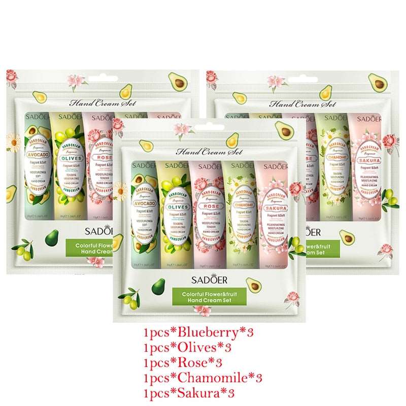Avocado Sakura Hand Cream Sets - Moisturizing & Anti-Wrinkle Skincare