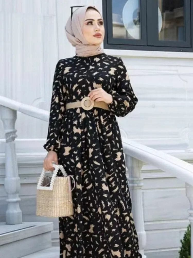  Veiled Fashion Long Muslim Woman Dress Turkey Pakistani Abaya  