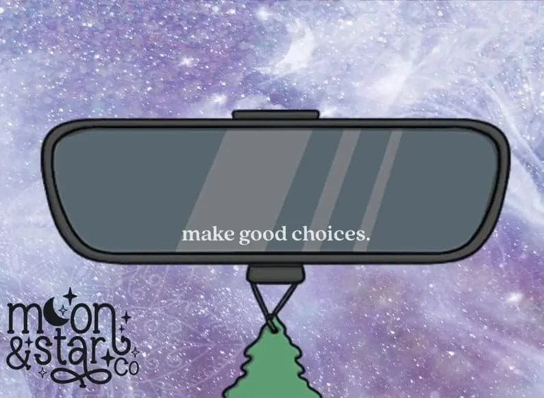 Rear View Mirror Decals and Laptop Stickers - Car Charms Accessories