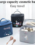 High-capacity Unicorn Themed Barrel Cosmetic Travel Bag for Women