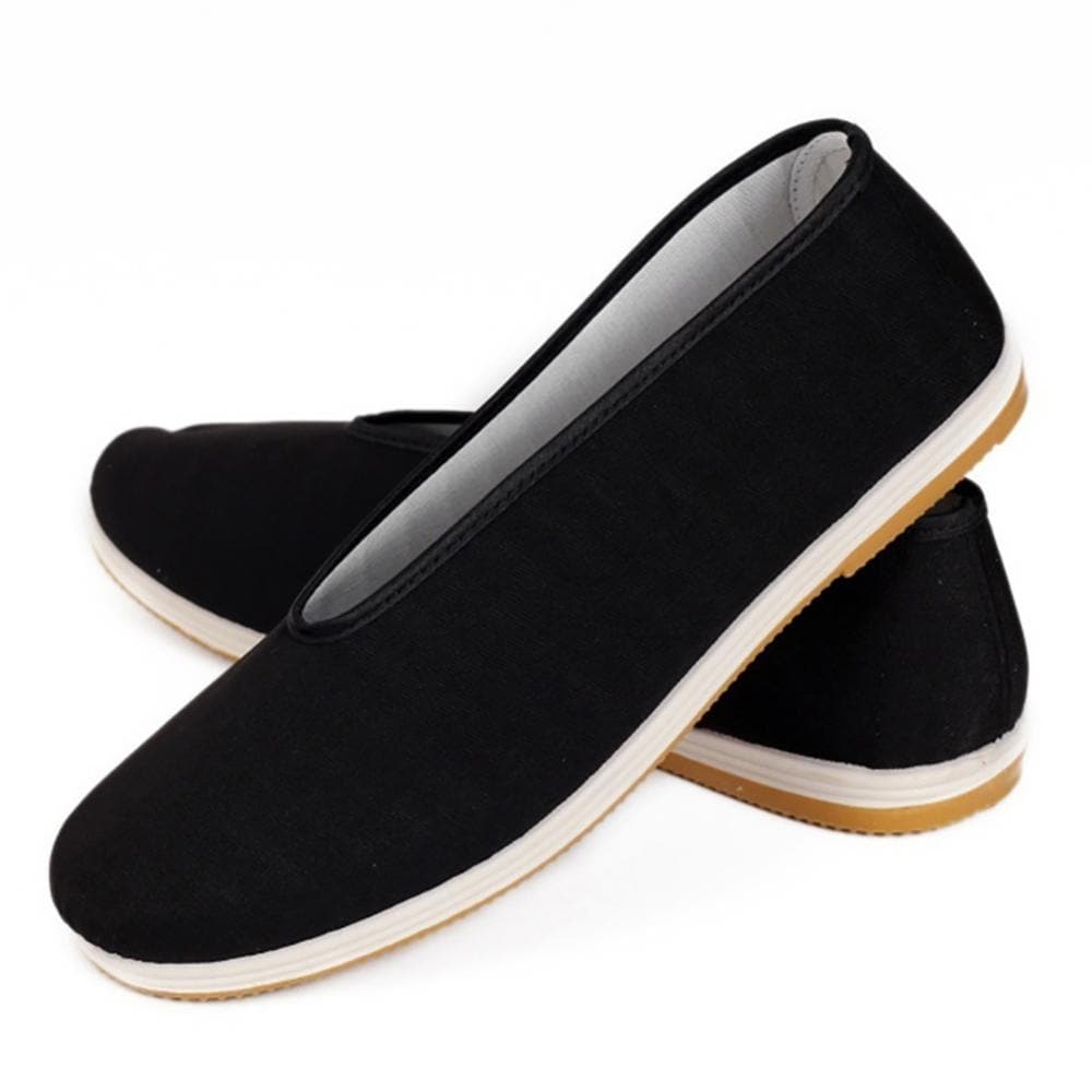 Men's Traditional Chinese Kung Fu Black Cotton Tai-chi Shoes Cotton 
