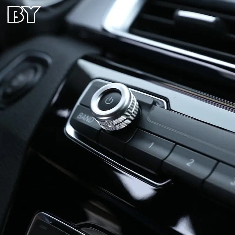 Volume Audio Air Conditioning Knob Decorative Ring Cover Trim For BMW 