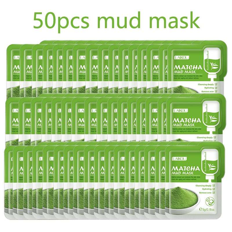 50pcs Japan Sakura Clay Mask for Face Deeply Cleansing Moisturizing Oil-Control Anti-Aging Wrinkle Pink Mud Mask Facial Skincare