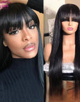 Fringe Pre Straight Lace Front Wig