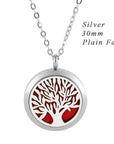 Stainless steel perfume pendant women Tree of Life Diffuser Necklace 