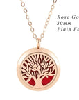 Stainless steel perfume pendant women Tree of Life Diffuser Necklace 