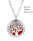 Stainless steel perfume pendant women Tree of Life Diffuser Necklace 