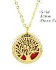 Stainless steel perfume pendant women Tree of Life Diffuser Necklace 