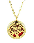 Stainless steel perfume pendant women Tree of Life Diffuser Necklace 