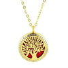 Stainless steel perfume pendant women Tree of Life Diffuser Necklace 