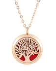 Stainless steel perfume pendant women Tree of Life Diffuser Necklace 