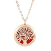 Stainless steel perfume pendant women Tree of Life Diffuser Necklace 