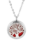 Stainless steel perfume pendant women Tree of Life Diffuser Necklace 