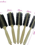 Straight Line Curly Hair Brush Comb log Wood Handle Pig Mane Hair 