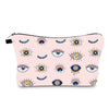 Blue Evil Eye Women's Travel Cosmetic Bag  Waterproof Makeup Organizer