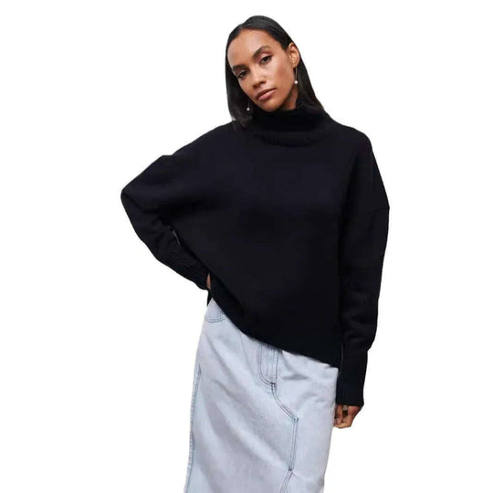 Winter Turtleneck Sweater Ins Solid Color Long Sleeve Pullover Top Women's Clothing Meifu Market