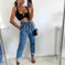 high-waisted denim jeans for women | plus size pencil pants | washed stretchy jeans | energy saving