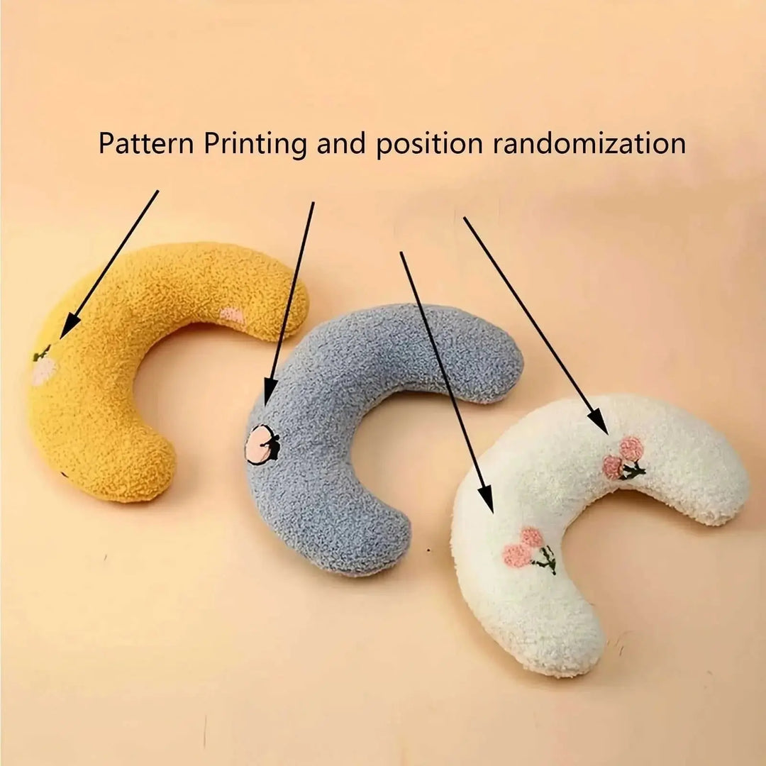 Cozy U-Shaped Pet Pillow - Ultra Soft, Fluffy, Calming Toy for Deep Sleep, Promoting Relaxation and Reducing Anxiety in Ca...