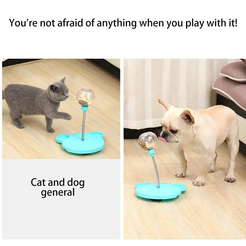 Pet Feeder Cat Toy Pets Leaking Food Ball Self-Playing Tumbler Funny Swing Feeder Puzzle Toys Playing Training Dispenser Bowl Meifu Market
