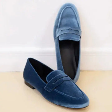 Leisure Flat Suede Plus Size Round Toe Loafers Meifu Market