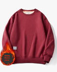 Winter Fleece Sweatshirt Warm Round Neck Pullover Top For Men Solid Color Sweater Boys Teenagers Clothing Meifu Market