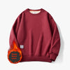 Winter Fleece Sweatshirt Warm Round Neck Pullover Top For Men Solid Color Sweater Boys Teenagers Clothing Meifu Market