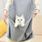 Cat Clothes Pets Apron Grey - back view
