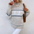 Half Turtleneck Snowflake Sweater Women Meifu Market