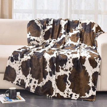 Cows Pattern Printed Flannel Digital Blanket