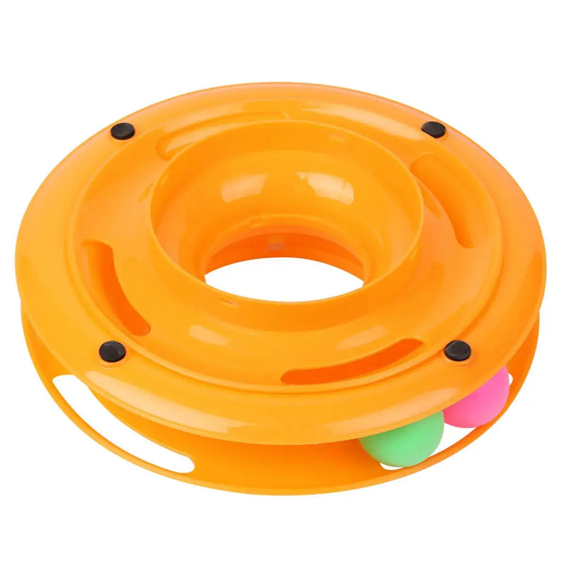 Pet Cat Crazy Ball Disk Interactive Toys Amusement Plate Trilaminar Funny Toy Meifu Market