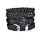 braided leather bracelet for men | vintage charm wood beads | adjustable wrap wristband | ultrasonic cleaning
