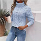 Women's Cable-knit Turtleneck Sweater Meifu Market