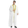 long sleeve chiffon robe | embroidered mens arabic robe | golden ball tassel details | ultrasonic cleaning