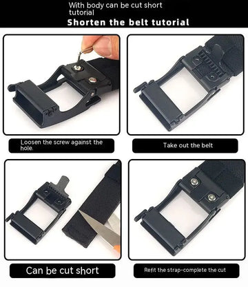 Outdoor Casual Dual-use Men's Automatic Buckle Belt Thickened Hardened Double-layer Hanging meifu market