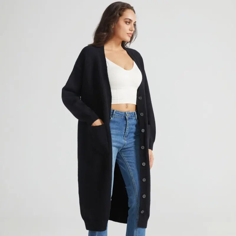 Loose Casual Lazy Mid-length Sweater Women Meifu Market